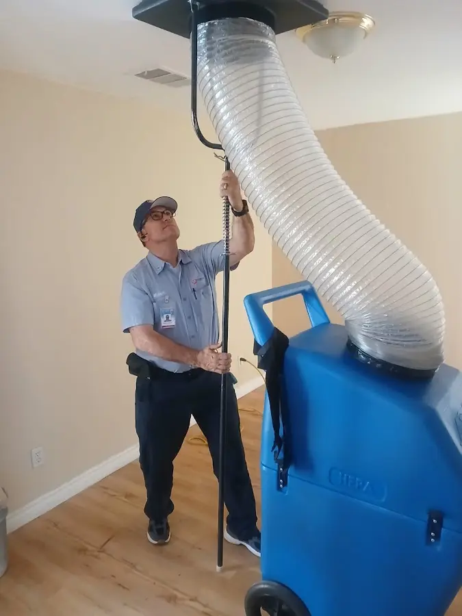 HVAC Installation technician using HEPA equipment in New Freedom